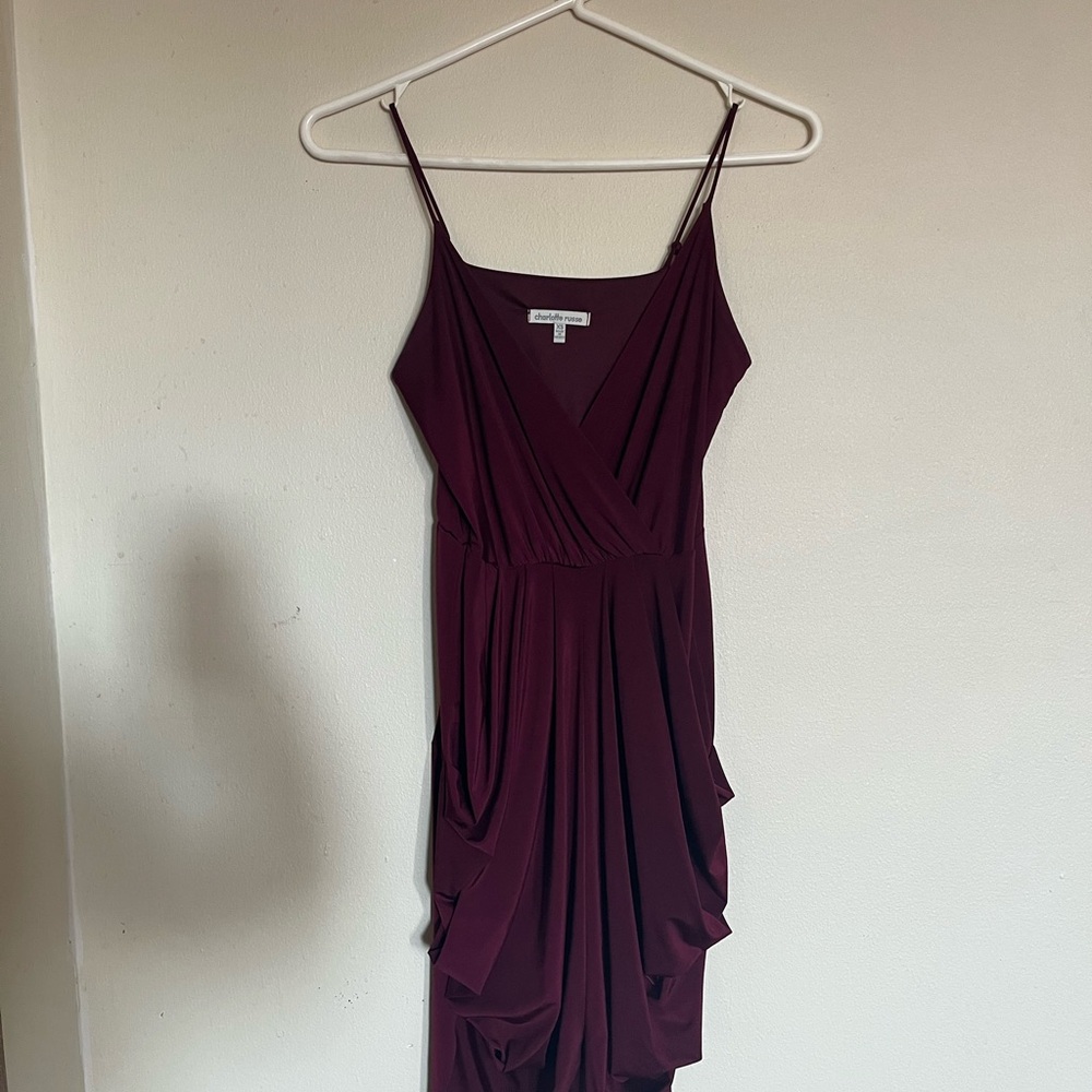 Charlotte Russe Deep Burgundy Midi Dress